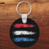 *~* Eenvoudige Amerikaanse vlag Abstracte penseels Sleutelhanger (Voorkant)