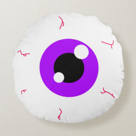 Eenvoudige Amethyst Eyeball Rond Kussen