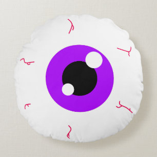 Eenvoudige Amethyst Eyeball Rond Kussen