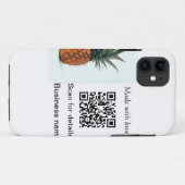 Eenvoudige ananas fruit voedsel q r code bedrijfsd Case-Mate iPhone case (Achterkant (horizontaal))