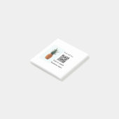 Eenvoudige ananas fruit voedsel q r code bedrijfsd post-it® notes (Schuin)