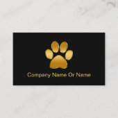 Eenvoudige Animal Paw Silhouette Visitekaartjes (Voorkant)