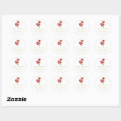 Eenvoudige Anjer Herdenking  Ronde Sticker (Vel)
