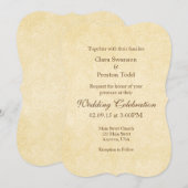 Eenvoudige  Antieke beugel bruiloft uitnodiging (Voorkant / Achterkant)