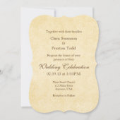 Eenvoudige  Antieke beugel bruiloft uitnodiging (Voorkant)