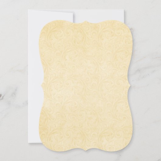 Eenvoudige  Antieke beugel bruiloft uitnodiging (Achterkant)