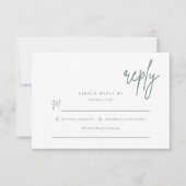 Eenvoudige Antwoord Huwelijksuitnodiging Bijgevoeg Bedankkaart (Voorkant)