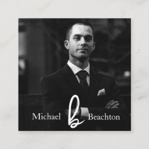 *~* Eenvoudige AP31 Photo Professional QR Minimal Vierkante Visitekaartje