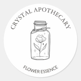 Eenvoudige Apothecaire ventilatoraanzin Ronde Sticker