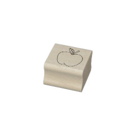 Eenvoudige Apple Fruit Outline stencil Cartoon tek Rubberstempel