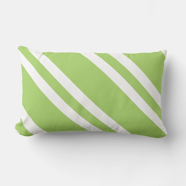 Eenvoudige Apple Green Stripes Kussen (Voorkant)