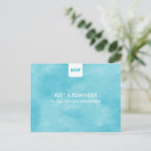 Eenvoudige Aqua Chic Appointinder QR-code Briefkaart (Staand voorkant)