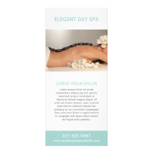 Eenvoudige Aqua Elegante Spa Reclamekaart