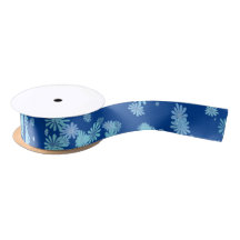 Eenvoudige Aqua en Olympische Blauwe Snowflake Rib