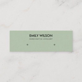 EENVOUDIGE AQUA GREEN KRAFT STUD EARRING DISPLAY L MINI VISITEKAARTJE