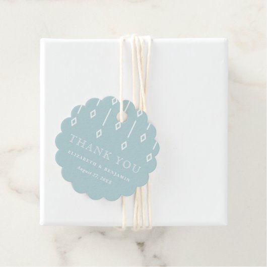 Eenvoudige  Aqua Mint Bruiloft Dank u Bedankjes Labels (In situ)