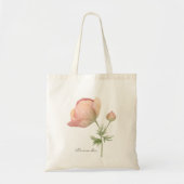 Eenvoudige Aquarel Anemoon Bloem met Naam Tote Bag (Voorkant)