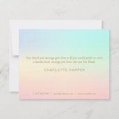 Eenvoudige aquarel blend business dank u kaart (Achterkant)