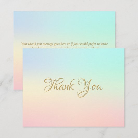 Eenvoudige aquarel blend business dank u kaart (Voorkant / Achterkant)