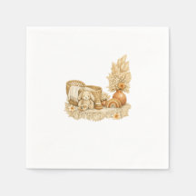 Eenvoudige Aquarel Boho Baby Shower Servetten