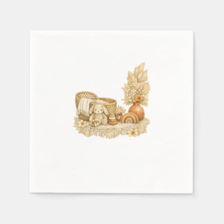 Eenvoudige Aquarel Boho Baby Shower Servetten
