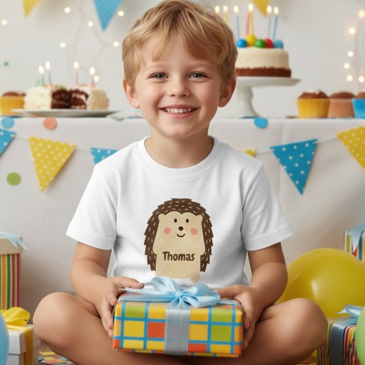 Eenvoudige aquarel Egel Op Maat Kinder Shirts