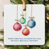 Eenvoudige aquarel foto kerst ornamenten