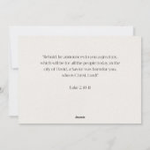 Eenvoudige aquarel kerststal scene feestdagenkaart (Achterkant)