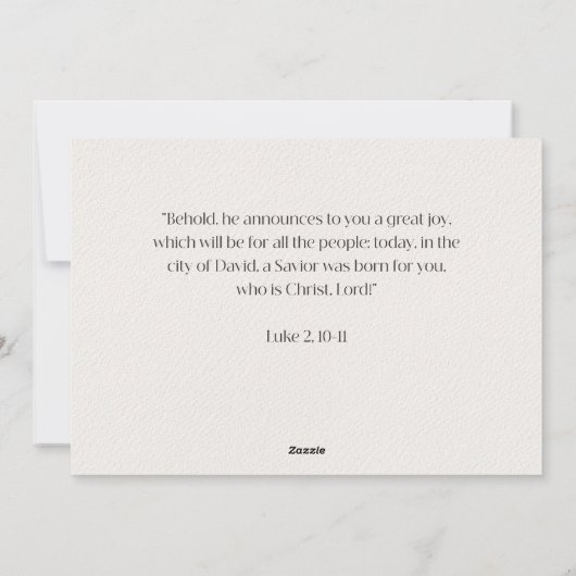 Eenvoudige aquarel kerststal scene feestdagenkaart (Achterkant)