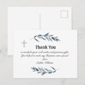 Eenvoudige aquarel olijftak Doop  Briefkaart (Voorkant / Achterkant)