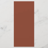 Eenvoudige Aquarel Terracotta Bloemige Bruiloft Menu (Achterkant)