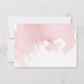 Eenvoudige aquarelpenseelstreek voor RSVP-reactie RSVP Kaartje (Achterkant)