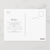 Eenvoudige Arch Elegant Baby shower Foto Briefkaart (Achterkant)