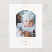 Eenvoudige Arch Elegant Baby shower Foto Briefkaart (Voorkant)