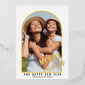 Eenvoudige Arch-foto Folie Feestdagenkaart (Voorkant)