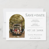 Eenvoudige Arch-foto | White Save the Date (Voorkant)