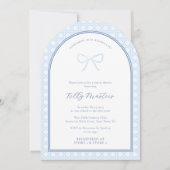 Eenvoudige Arch Iets Blauw Bow Trouwdouche Kaart (Voorkant)