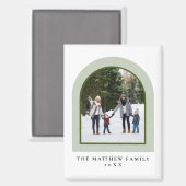 Eenvoudige Arch Moderne Minimalistische Familiefot Magneet (Voorkant / Achterkant)