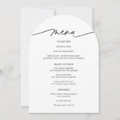 Eenvoudige Arch Wedding Menu Kaart (Voorkant)