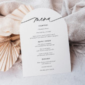 Eenvoudige Arch Wedding Menu Kaart