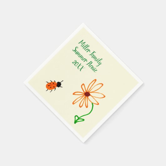 Eenvoudige Art Oranje ventilator en gezinsherenigi Servet (Hoek)