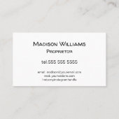 Eenvoudige  artistieke ijsvormer visitekaartje (Achterkant)