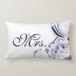 Eenvoudige Artistieke Marineblauwe Zeeschelpen Kussen<br><div class="desc">Het eenvoudige Artistieke Marineblauwe Huwelijk van Zeeschelpen Mevr. Pillow,  een reeks van twee. Zie hier M.:</div>