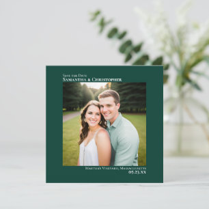 Eenvoudige Artistieke Minimalistische Foto Smaragd Save The Date