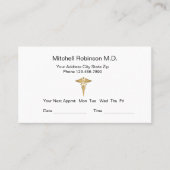 Eenvoudige artsenafsprakenkaart ontwerp afsprakenkaartje (Voorkant)