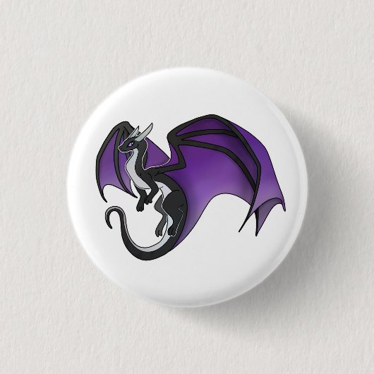 Eenvoudige Asexual Pride Dragon Ronde Button 3,2 Cm (Voorkant)