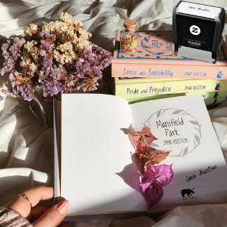 Eenvoudige auteurs handtekening handschrift  zelfinktende stempel