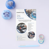 eenvoudige auto detailing schoonmaak service bedri flyer (Enkel)