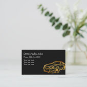 Eenvoudige Auto Detailing Visitekaartje (Staand voorkant)