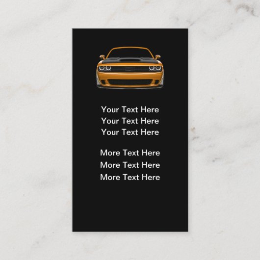 Eenvoudige automobiel Visitekaartjes verticaal (Voorkant)